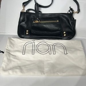 Rian black leather purse NWT